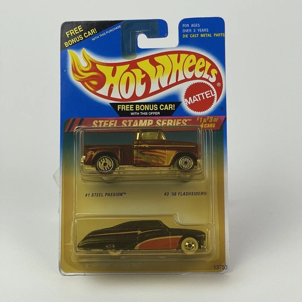 Hot Wheels 2 Pack Steel Stamp Series 56 Flashsider And Steel Passion 1994